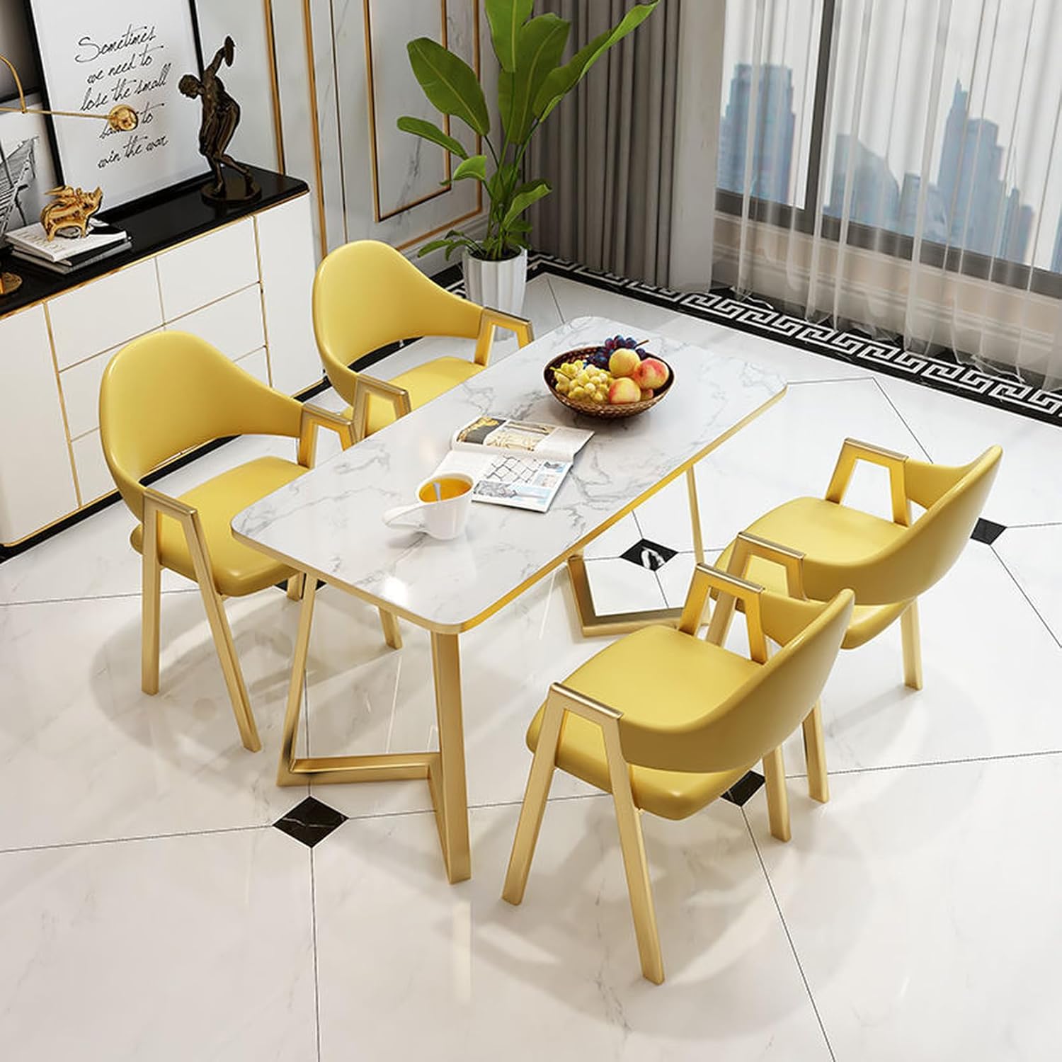 ダイニングセット 4人掛け 四角いテーブル チェア 5点セット